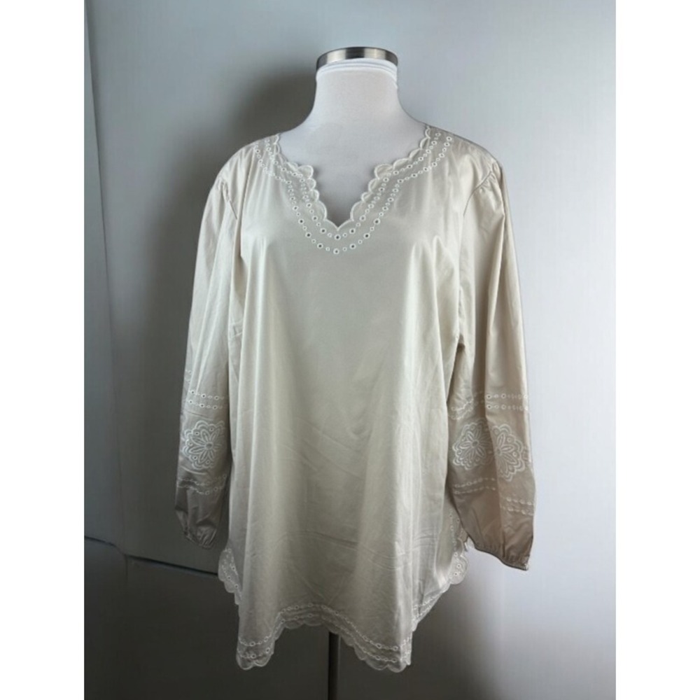 Bellisima Kim Gravel Daisy Days Of Summer Boutique Top Eyelet Plus Size 4X - Picture 3 of 16